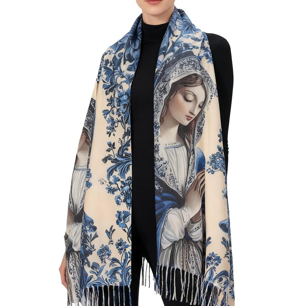 9789 Virgen De Guadalupe Prayer Shawl Scarf Catholic Gifts For Women Mom